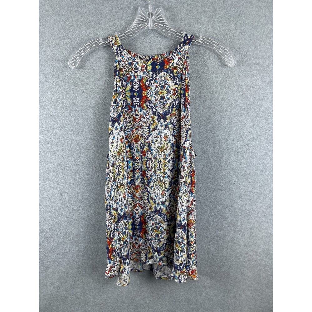 Elodie Top Women's L Hawaiian Fish Tropical Print Colorful Tank